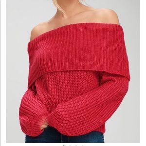 Lulus Carmichael off the shoulder knit sweater